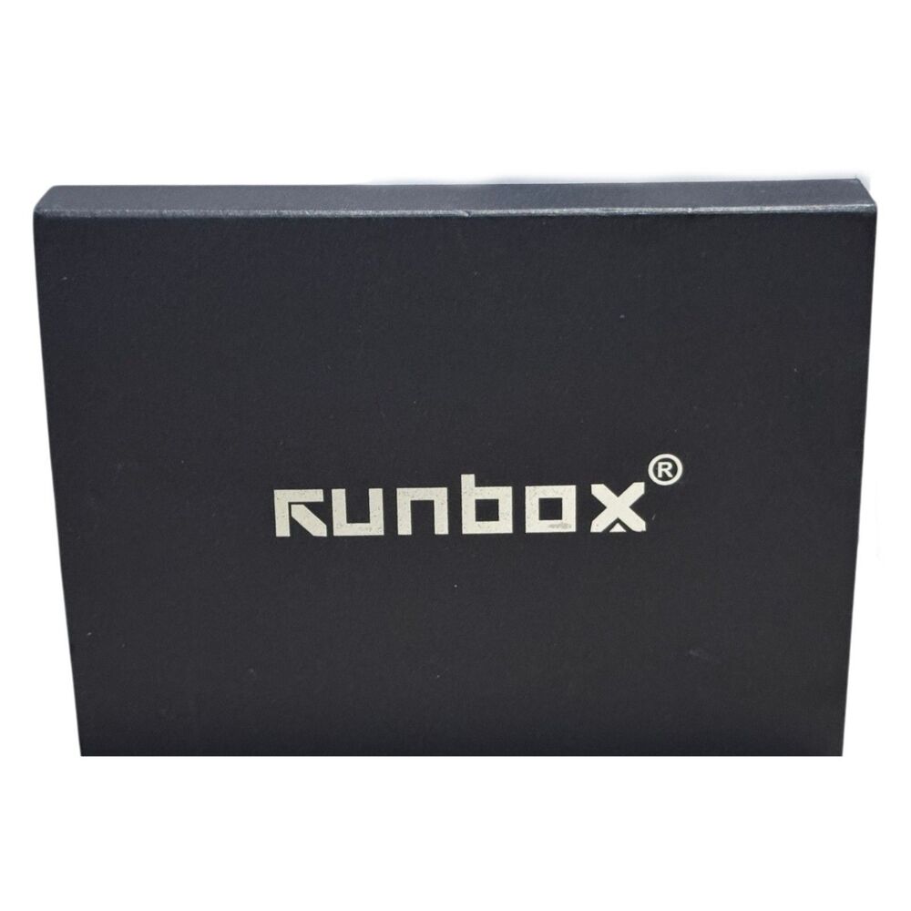 RUNBOX RFID Blocking Bifold Wallet Carbon Fiber Slim Money Clip Gift Box